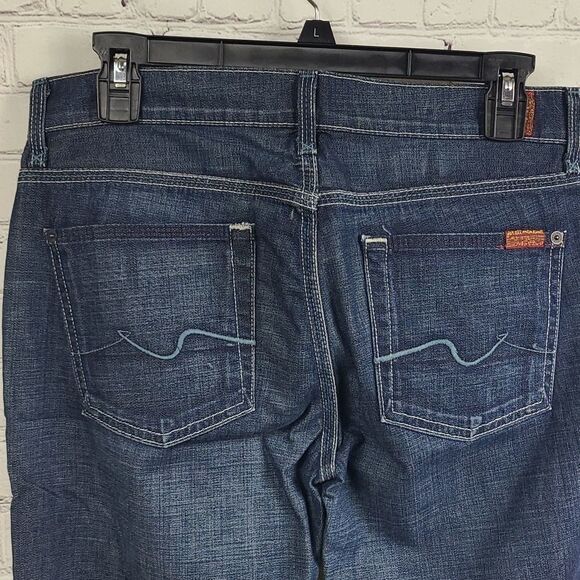 7 For All Mankind Jagger Dark Blue Jeans 7FAM Women's 29 Stretch Slim Fit Boot - Picture 13 of 13